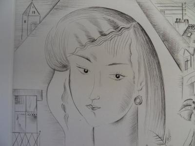 Mily POSSOZ: The Girl with the Bouquet - Original signed engraving 2