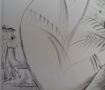 Mily POSSOZ: The Girl with the Bouquet - Original signed engraving 2