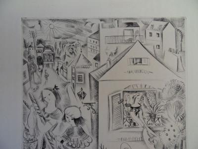 Mily POSSOZ : Les jeunes filles en promenade - Gravure originale signée 2