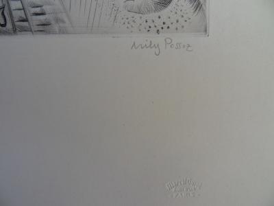 Mily POSSOZ : Les jeunes filles en promenade - Gravure originale signée 2