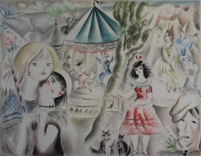 Mily POSSOZ : La fête foraine - Eau-forte originale signée 2