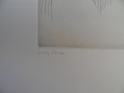 Mily POSSOZ : L’Enfant et le papillon - Gravure originale signée 2