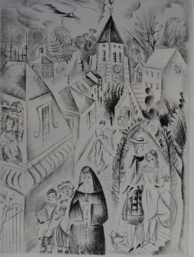Mily POSSOZ : Fontenay - Gravure originale signée 2