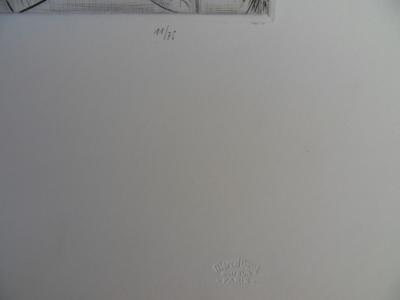 Mily POSSOZ: The Children and the Parrot - Original signed engraving 2