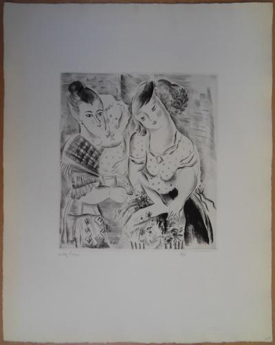Mily POSSOZ: The Florist - Original signed engraving 2