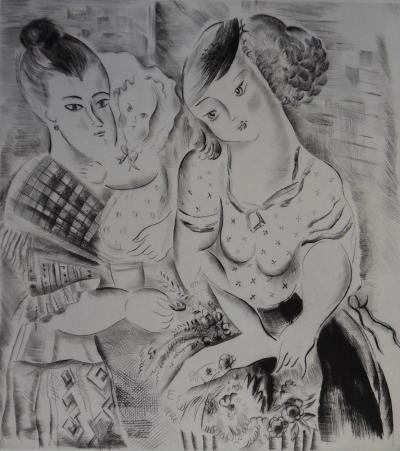 Mily POSSOZ: The Florist - Original signed engraving 2