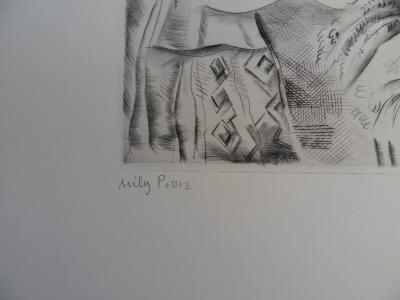 Mily POSSOZ: The Florist - Original signed engraving 2