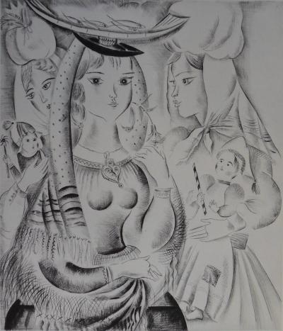 Mily POSSOZ : La fête portugaise - Gravure originale signée 2