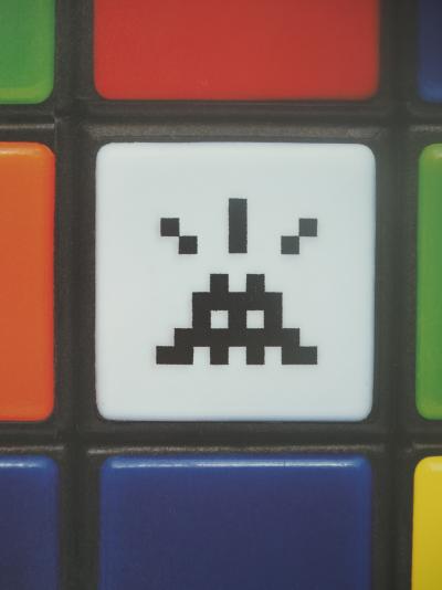 SPACE INVADER: RUBIK'S CUBE - Original color poster 2