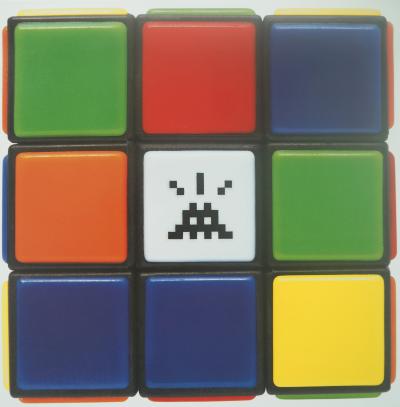 SPACE INVADER: RUBIK'S CUBE - Original color poster 2