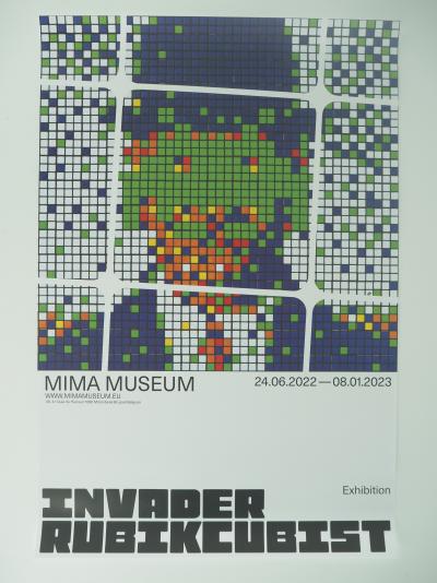 SPACE INVADER: Magritte - Original color poster 2