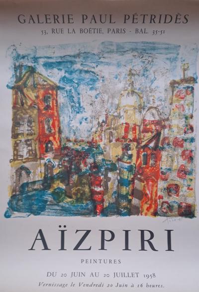 Paul Aïzpiri - Paris - Affiche lithographique, signée au crayon 2