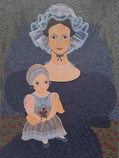 Patricia Barton - La femme et l’enfant- Lithographie originale, signée et numérotée au crayon 2