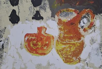Ecole contemporaine - Nature morte -  Lithographie originale, signée et numérotée au crayon 2