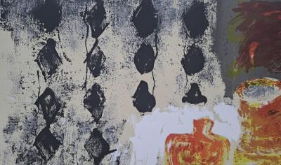Ecole contemporaine - Nature morte -  Lithographie originale, signée et numérotée au crayon 2
