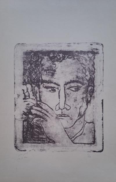 Ecole XXème - Portrait - Lithographie originale 2