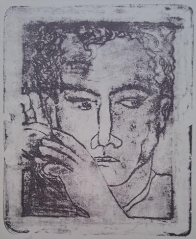 Ecole XXème - Portrait - Lithographie originale 2