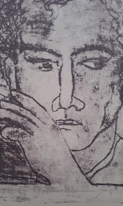 Ecole XXème - Portrait - Lithographie originale 2