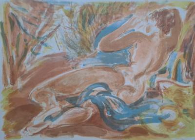 André Planson - Nu couché - Lithographie originale signée et numérotée au crayon 2