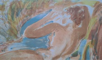 André Planson - Nu couché - Lithographie originale signée et numérotée au crayon 2