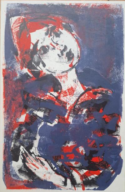 Jacques Yankel - Le clown - Lithographie en couleur 2