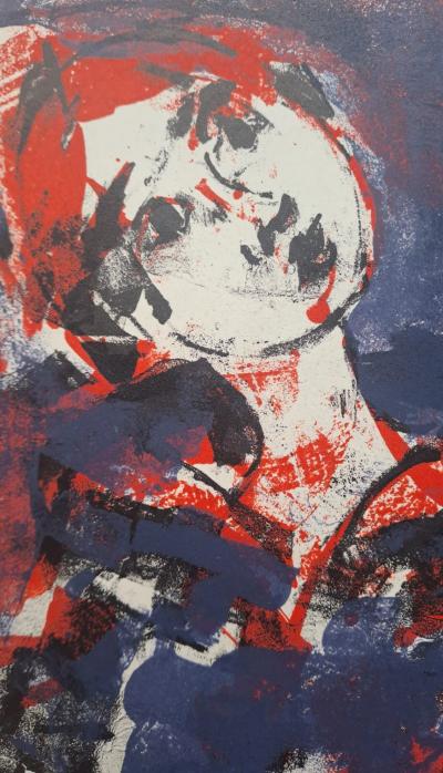 Jacques Yankel - Le clown - Lithographie en couleur 2