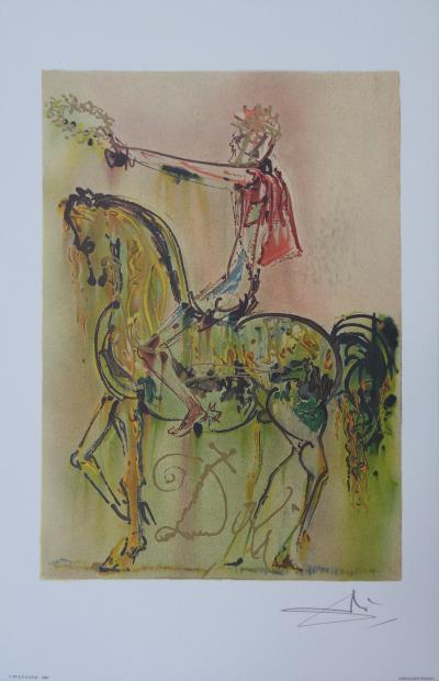 Salvador Dalí: Los caballos, el caballero romano - Litografía firmada 2