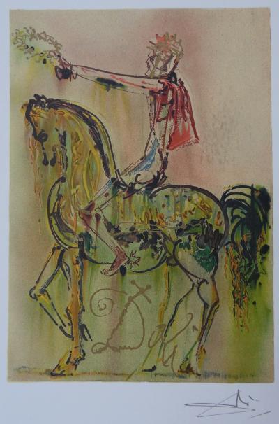 Salvador Dalí: Los caballos, el caballero romano - Litografía firmada 2