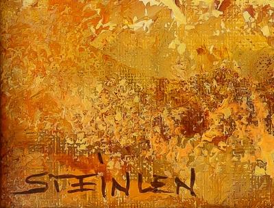 Aimé Daniel STEINLEN : Le pont levis - Huile sur toile signée 2