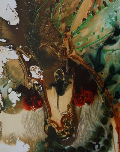 Salvador DALI : Les Chevaux, Bucéphale - Lithographie signée 2