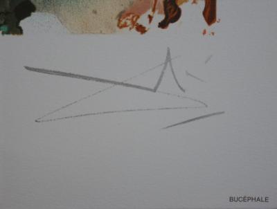 Salvador DALI : Les Chevaux, Bucéphale - Lithographie signée 2
