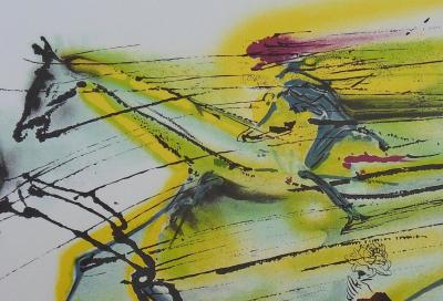Salvador DALI: The Horses, The Racehorse - Signed lithograph 2