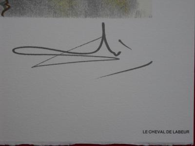 Salvador DALI: The Horses, The Working Horse - Signed Lithograph 2