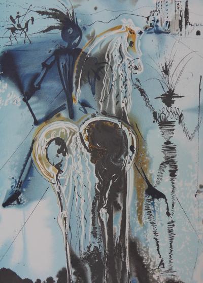 Salvador DALI: The Horses, Don Quixote - Signed Lithograph 2