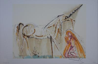Salvador DALI: The Horses, The Unicorn - Signed Lithograph 2