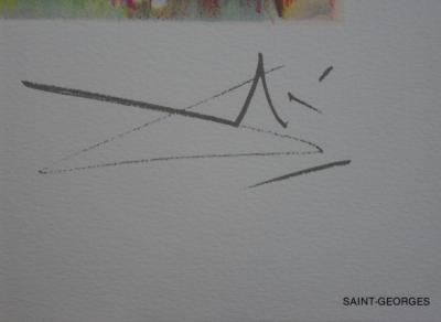 Salvador DALI: The Horses, Saint George - Signed Lithograph 2