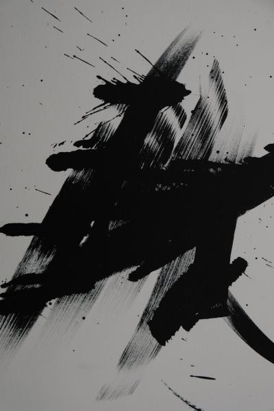 Jean MIOTTE : Composition abstraite - Lithographie originale signée BAT 2