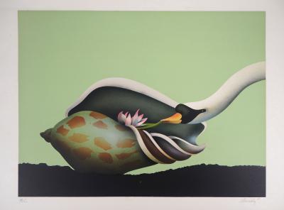 Jean Paul DONADINI: The Swan and the Seashell - Original signed lithograph 2