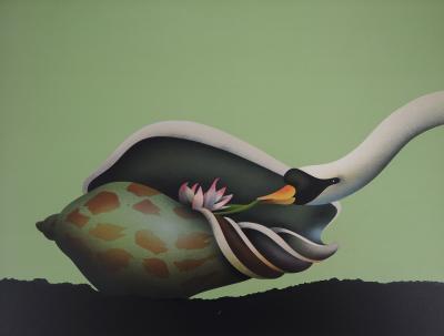 Jean Paul DONADINI: The Swan and the Seashell - Original signed lithograph 2