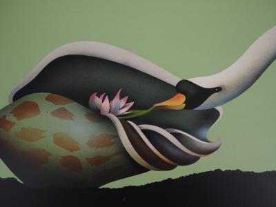 Jean Paul DONADINI: The Swan and the Seashell - Original signed lithograph 2