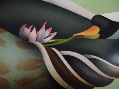 Jean Paul DONADINI: The Swan and the Seashell - Original signed lithograph 2