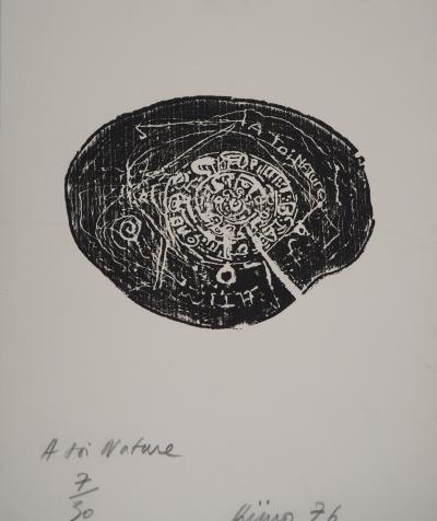 Ladislas KIJNO: To You, Nature - Original signed engraving 2