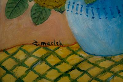 Elisée MACLET : Bouquet de fleurs - Huile sur toile signée 2