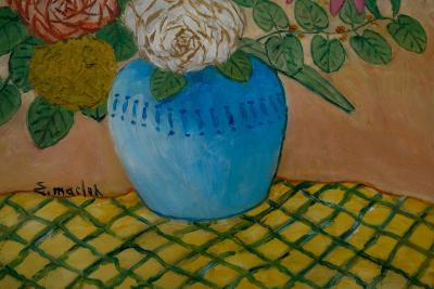 Elisée MACLET : Bouquet de fleurs - Huile sur toile signée 2