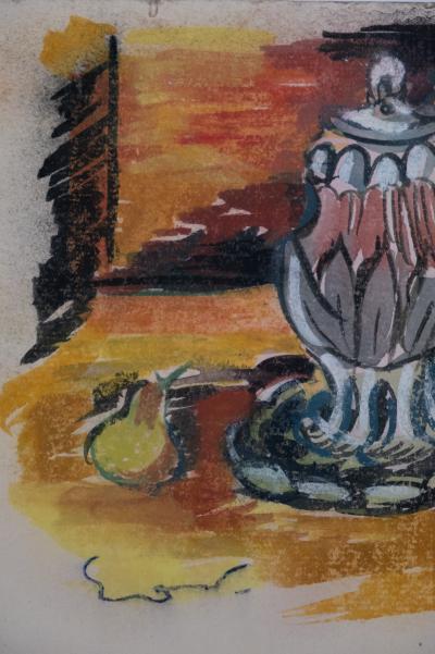 Emile OTHON FRIESZ : Nature morte au confiturier - Gouache signée 2