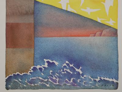Jean-Michel FOLON : Le Phare, Héliogravure signée, 1982 2
