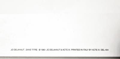 Jo Delahaut, Sans titre, sérigraphie originale, 1983 2
