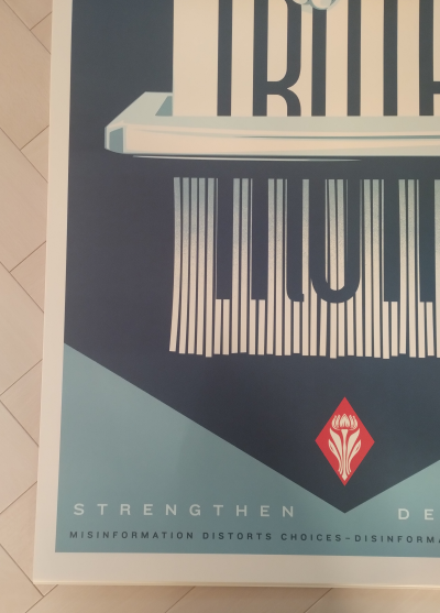 Shepard FAIREY (Obey) - Defend Truth 2024  - Impression offset signée au crayon 2