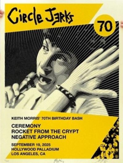 Shepard FAIREY (Obey) - Circle Jerks (Keith Morris 70th) - Sérigraphie signée et numérotée 2