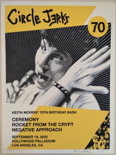 Shepard FAIREY (Obey) - Circle Jerks (Keith Morris 70th) - Sérigraphie signée et numérotée 2